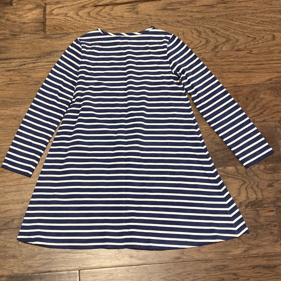 Medium Girls Vineyard Vines Navy Stripe Dress - Picture 2 of 4